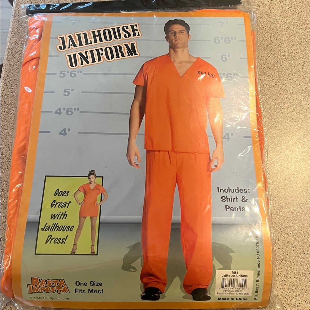 Orange Jailhouse Uniform Costume